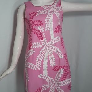 Lily(girl's size) Pink Palm Tress Dress